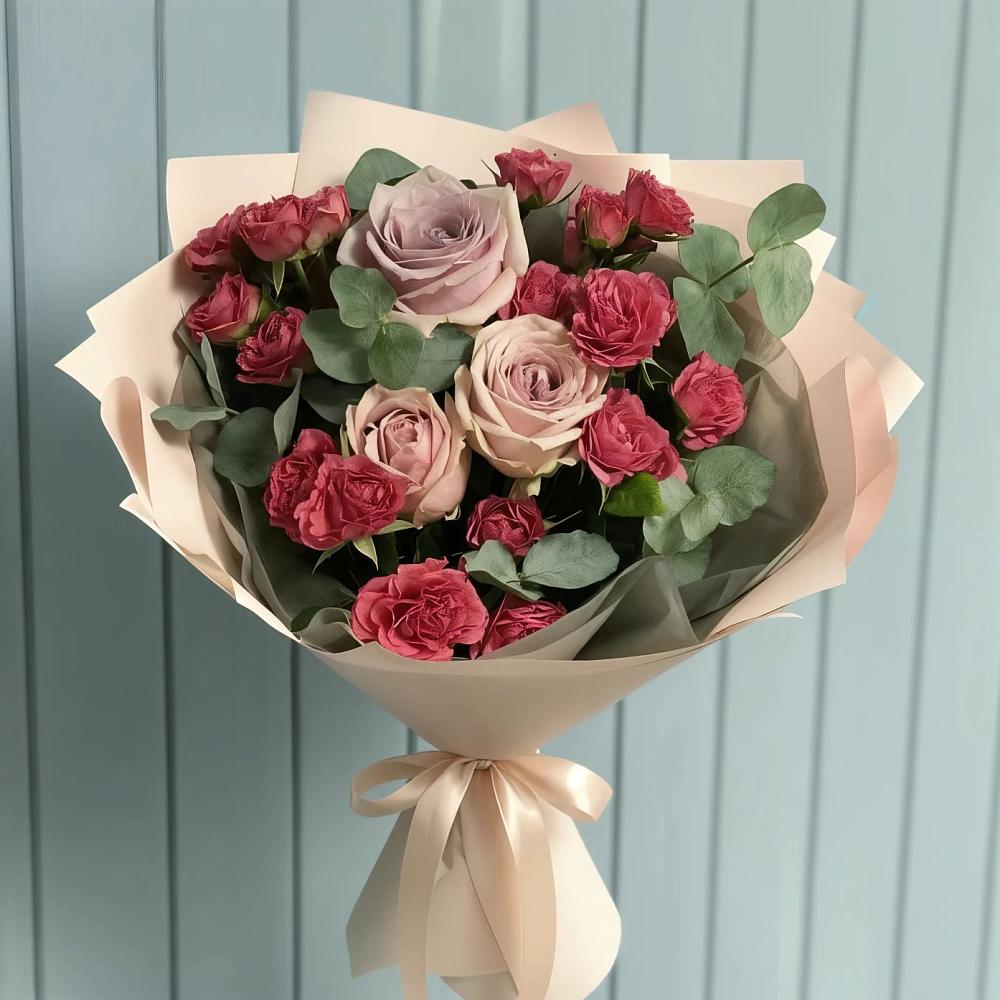 Букет цветов из: Гвоздики и Розы в Юдино Республика Татарстан