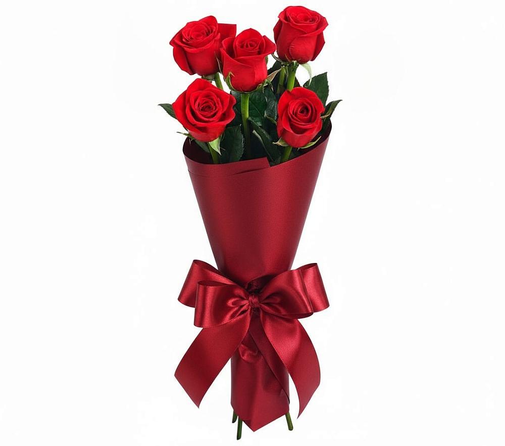 Букет 5 Красных роз Эдлесс Лав в Юдино Республика Татарстан