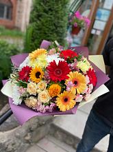 Букет цветов из:  Герберы, Ромашки, Хризантемы, Розы и Подсолнухи #REPLACE_PRED# Юдино Республика Татарстан