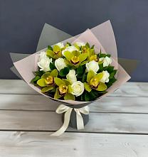 Букет цветов из:  Орхидеи и Розы в Юдино Республика Татарстан