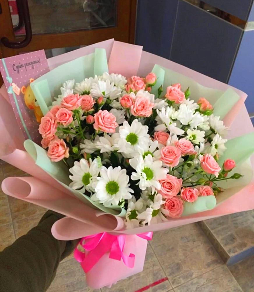 Букет цветов из: Розы и Хризантемы в Юдино Республика Татарстан