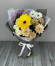Букет цветов из:  Розы, Герберы и Хризантемы #REPLACE_PRED# Юдино Республика Татарстан