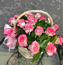 Цветочная композиция из Розы в корзине #REPLACE_PRED# Юдино Республика Татарстан