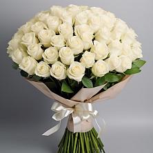 Букет 101 беля роза Белоснежка в Юдино Республика Татарстан