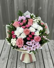 Букет цветов из:  Альстромерии, Гвоздики, Розы и Хризантемы #REPLACE_PRED# Юдино Республика Татарстан