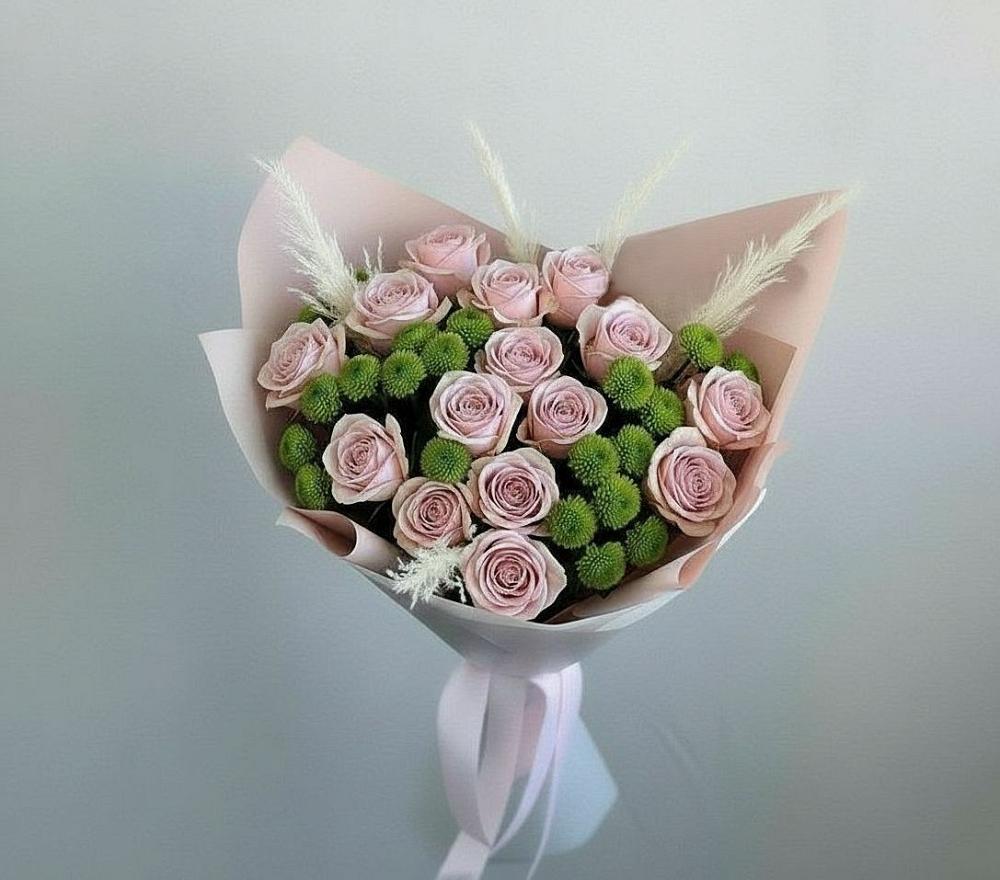 Букет цветов из: Розы и Хризантемы в Юдино Республика Татарстан