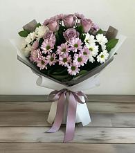 Букет цветов из:  Хризантемы и Розы в Юдино Республика Татарстан