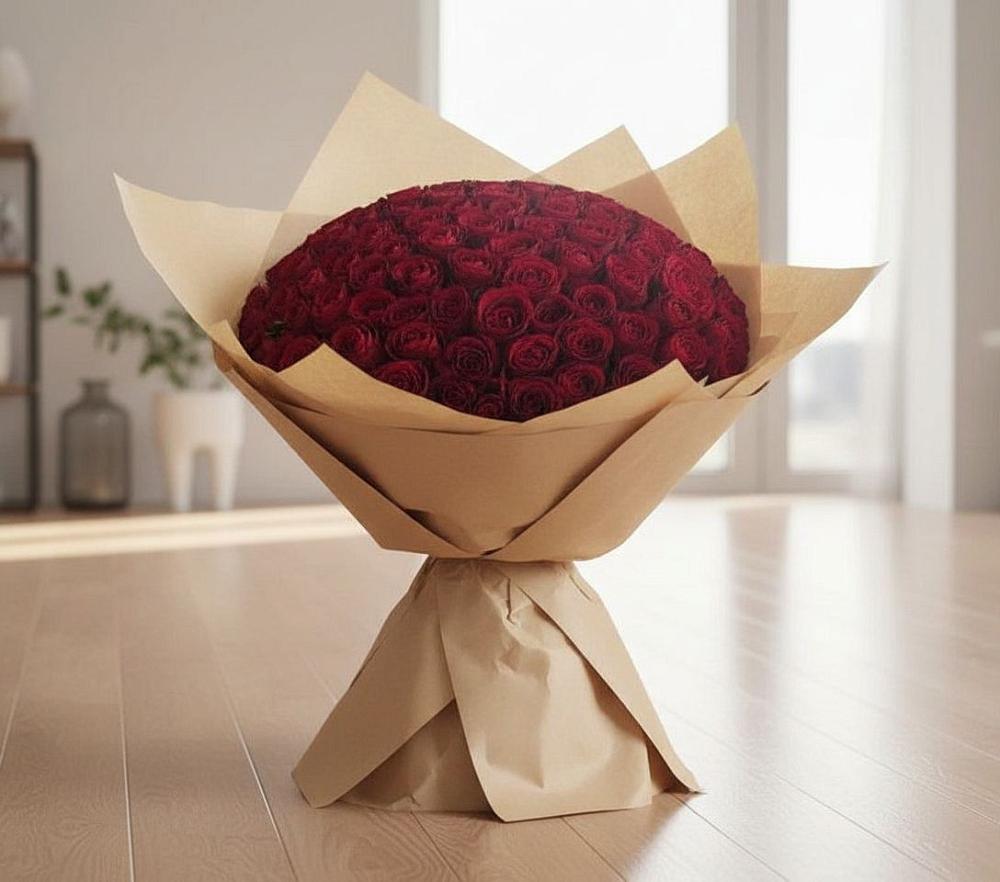 Букет 101 Красная роза в Юдино Республика Татарстан