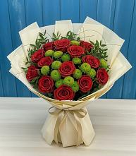 Букет цветов из:  Розы и Хризантемы в Юдино Республика Татарстан
