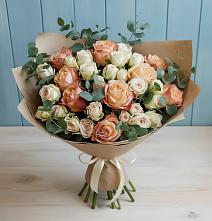 Букет цветов из:  Альстромерии и Розы в Юдино Республика Татарстан